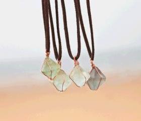 Handmade Natural Fluorite Crystal Necklace